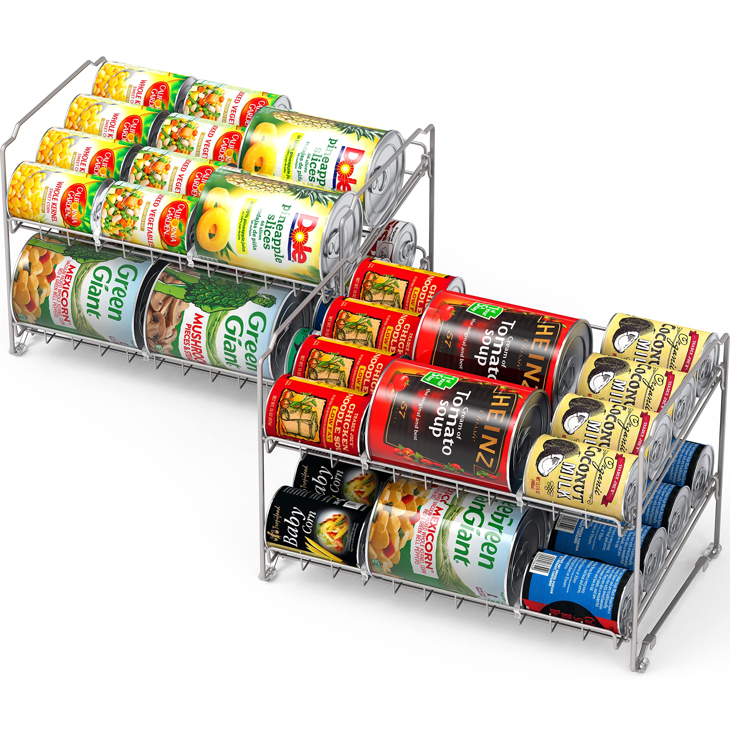 SimpleHouseware Stackable Can Organizer Rack, Set of 2
